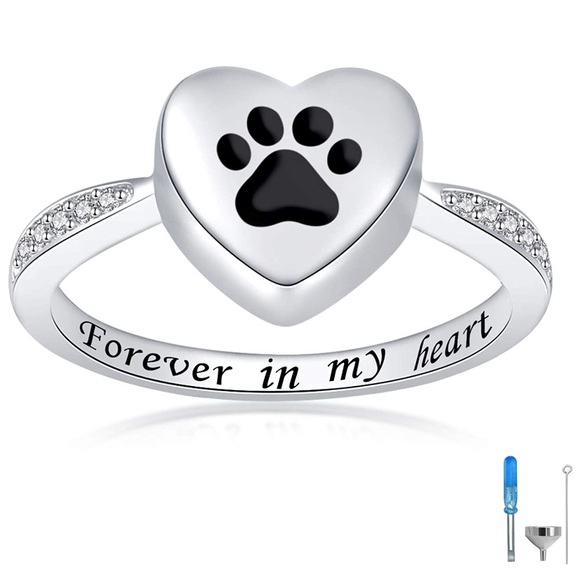 Wish Upon A Gem Boutique Jewelry - Pet Urn Ash Memorial Ring Eternal Memories Always In My Heart